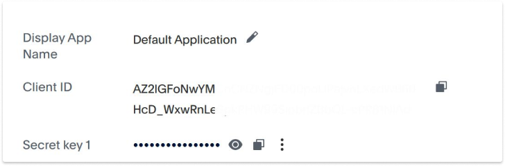 Step - Copy Client ID & Secret Key