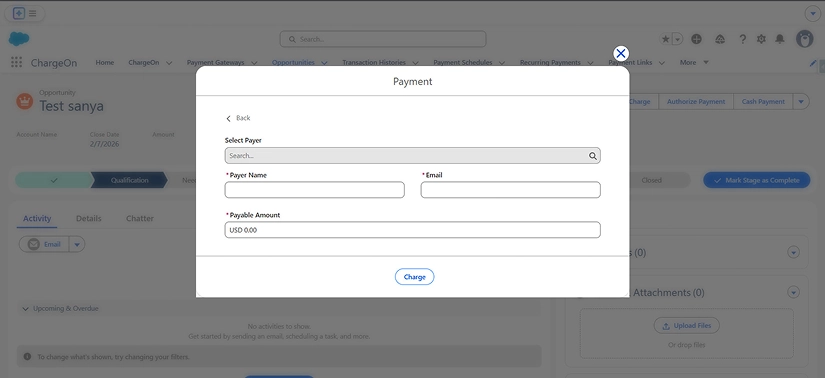 Step - Test your transactions in a Salesforce Sandbox
