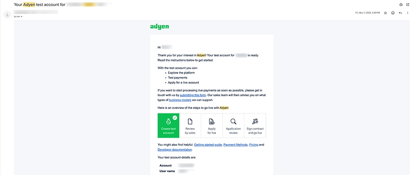 Step - Get the Confirmation Email