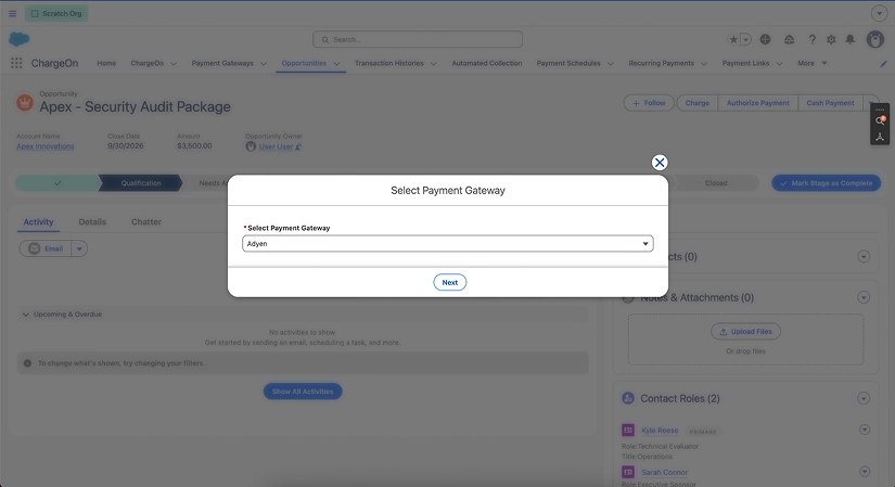 Step - Test your transactions in a Salesforce Sandbox