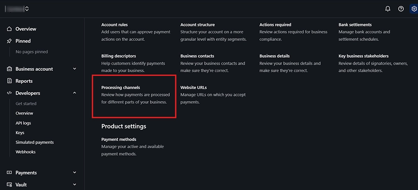 Step - Navigate to the Processing Channel