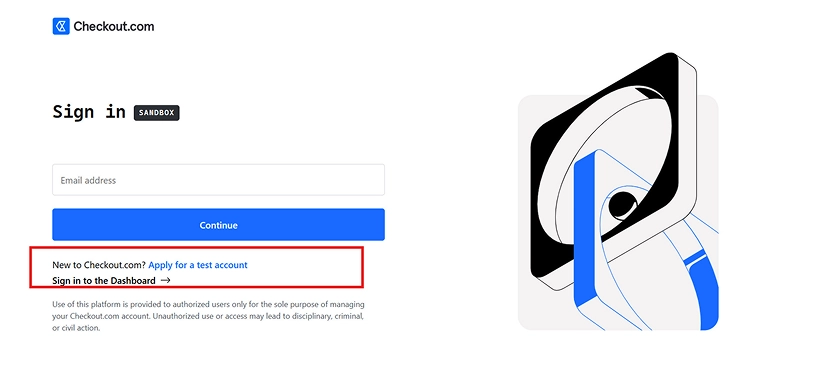 Step - Click on Apply test Account