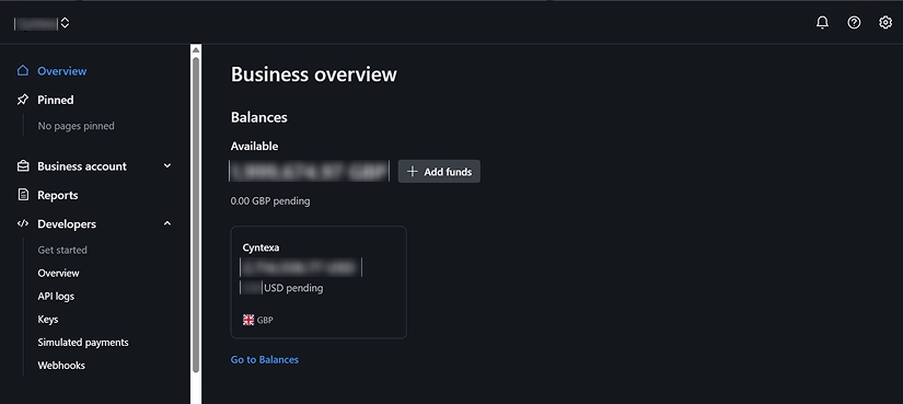 Step - You will see your personalized Checkout dashboard