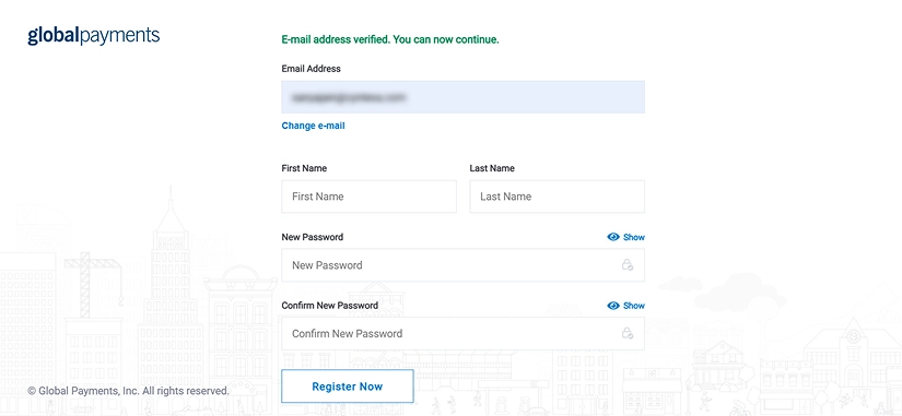 Step - After entering the verification code, enter the details for password