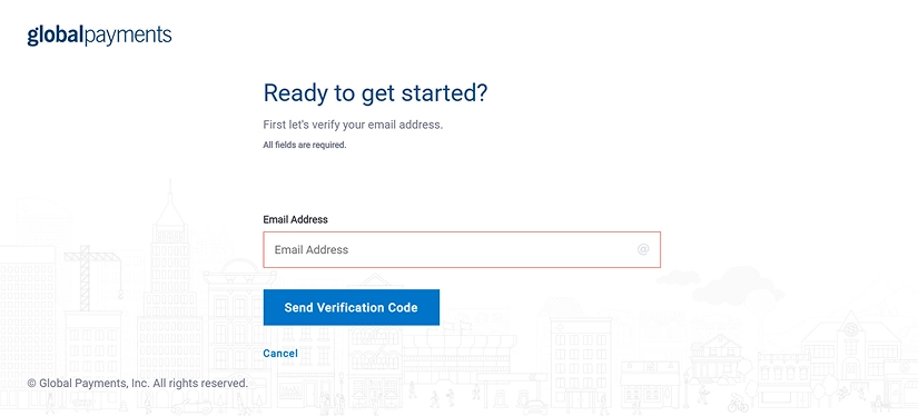 Step - Global Payments does not provide instant signup for the sandbox. You must request it
									from the Link