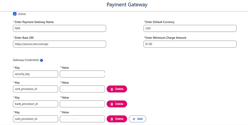Step - Enter basic gateway details Image