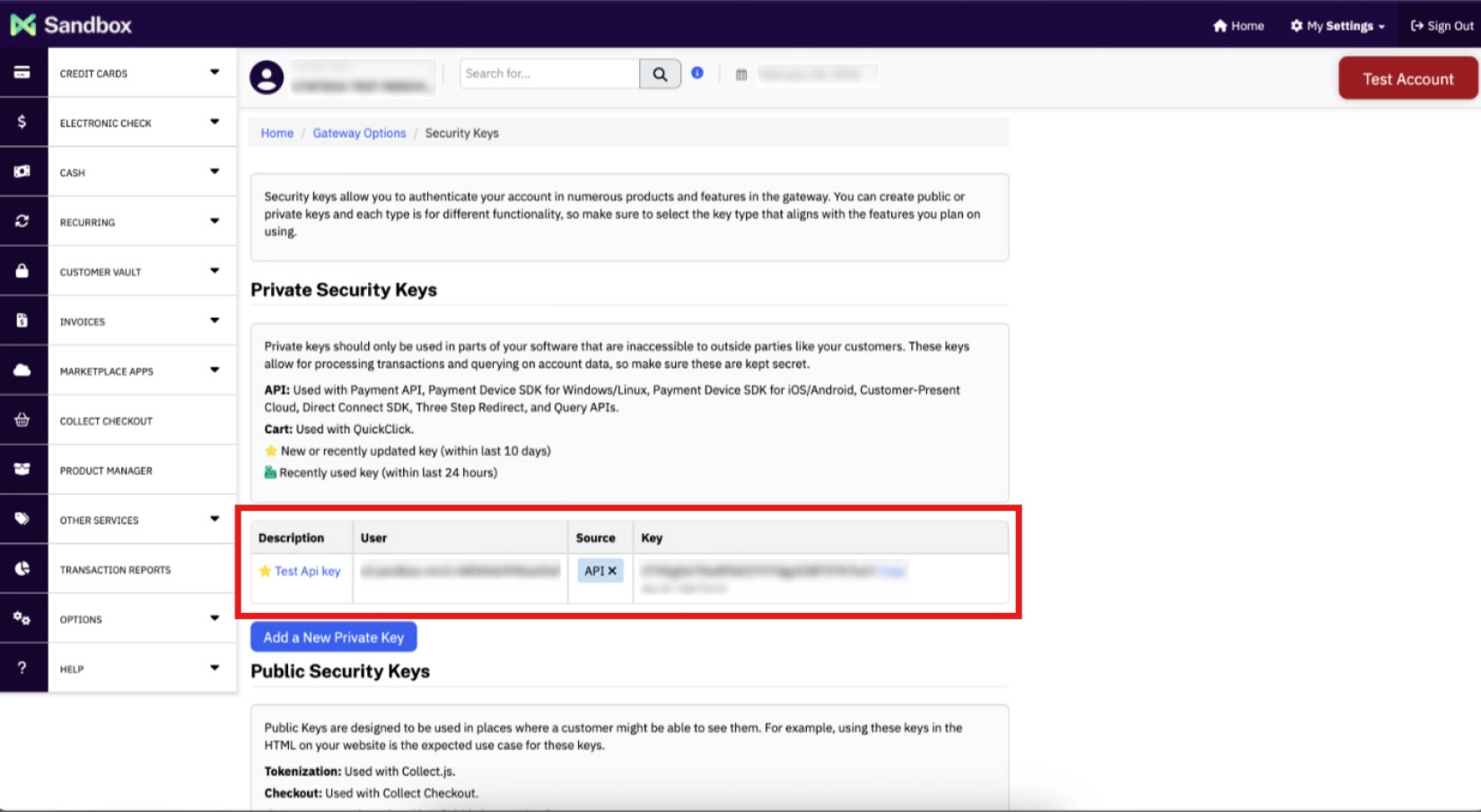 Step - User gets the Security key