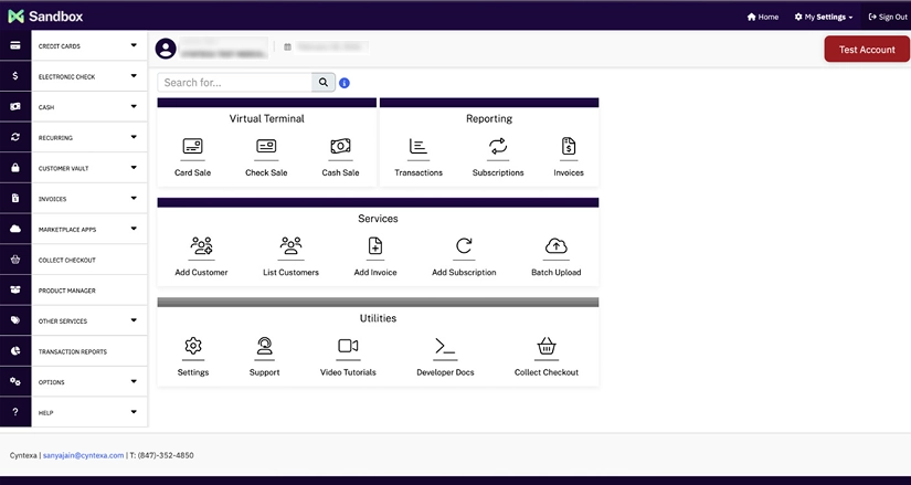 Step - Perform different activities through this dashboard