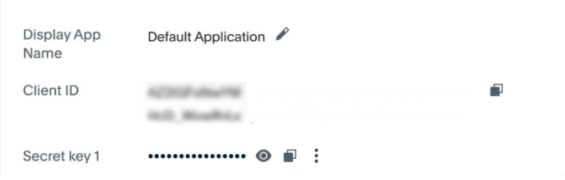 Step - Copy Client ID & Secret Key