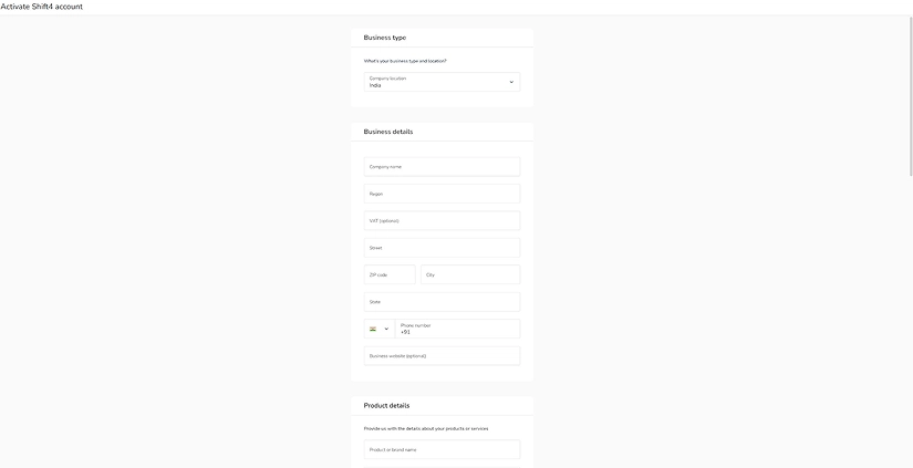 Step - Fill in the relevant details