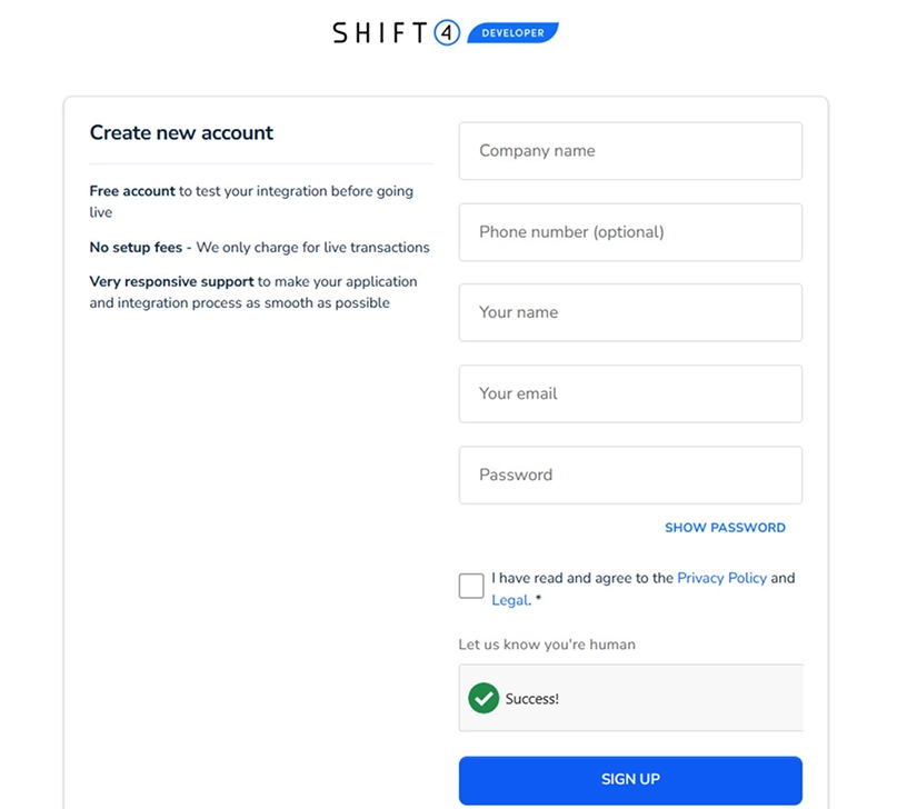 Step - Fill in your details and click on Sign Up