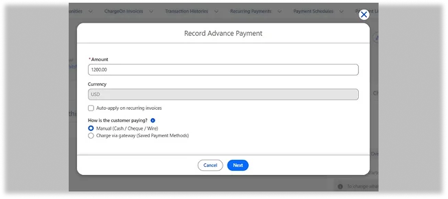 Advance Payments