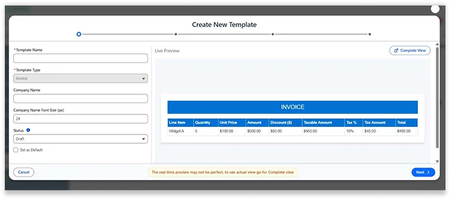 Invoice PDF Customization
