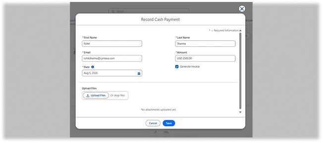 Add Cash