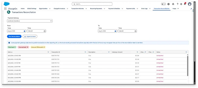 Transaction Reconciliation