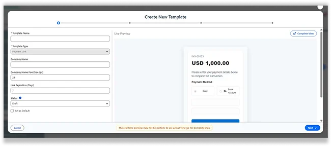 Payment Link Customization